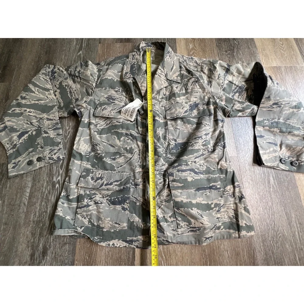 Military ABU Field Coat Mens 42 Short Gray Digital Tiger Stripe Camo Jacket - Picture 4 of 7